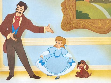 Young Cinderella with her puppy Bruno and her father. | Disney princess drawings, Cinderella ...