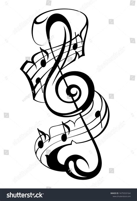 Vector Treble Clef Music Note Icon Stock Vector (Royalty Free ...