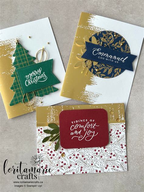 Stunning DIY Christmas Cards Using Brushed Gold Cards & Envelopes | Elegant christmas cards, Diy ...