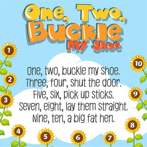 One two buckle my shoe song 294176 Vector Art at Vecteezy