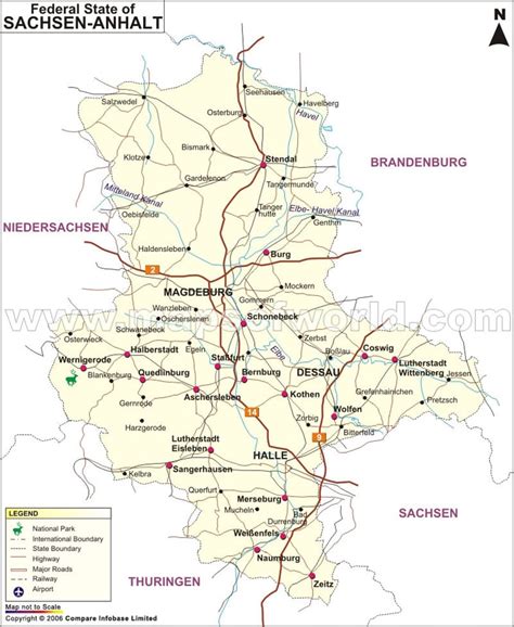 Map of Sachsen Anhalt Germany | Sachsen-Anhalt Map