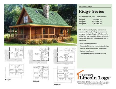 Log Home Floorplan: Ridge Series : The Original Lincoln Logs