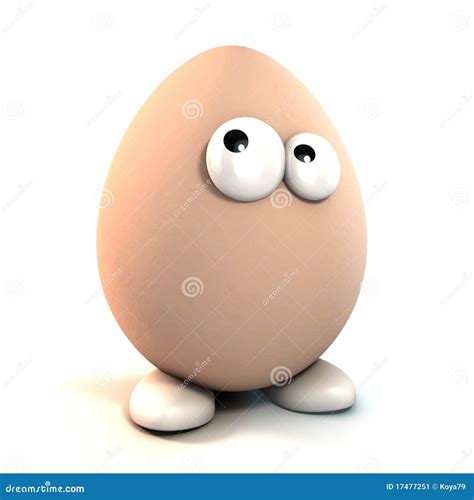 Funny Egg As A Cartoon 3d Characters Stock Image - Image: 17477251