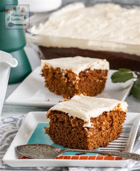 Ginger and Molasses Cake with Cream Cheese Frosting (Gingerbread Cake ...