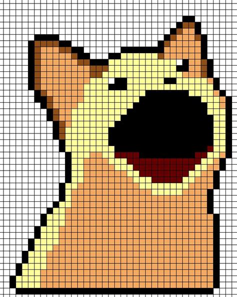 Pop Cat Meme Perler Bead Pixel Art Sprite Pattern by Mel Paradise ...