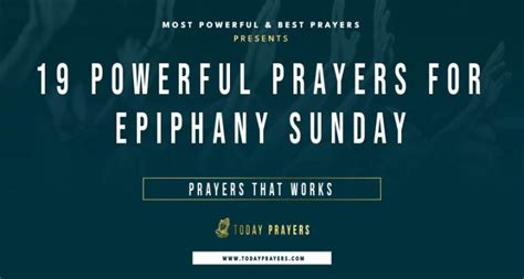 19 Prayers for Epiphany Sunday - Today Prayers