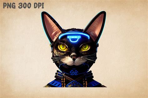 CyberPunk Cat Art 6 By Mulew Art | TheHungryJPEG