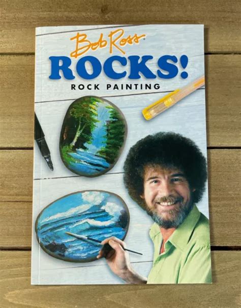 BOB ROSS ROCKS! Rock Painting by Marcy Kelman (2021, Trade Paperback) $13.95 - PicClick