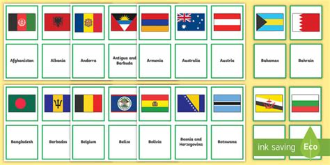 Flags of the World Matching Activity (teacher made) - Twinkl