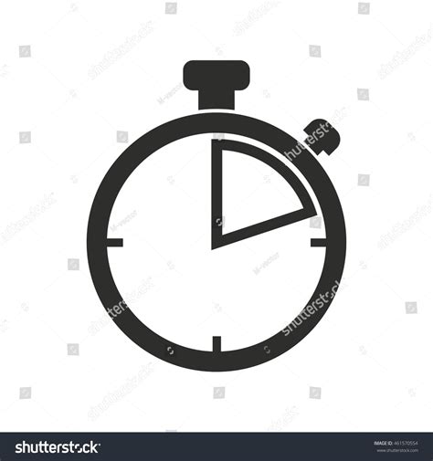 Stopwatch Vector Icon Black Illustration Isolated Stock Vector (Royalty Free) 461570554 ...