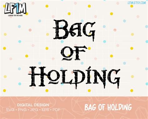 Bag of Holding Cut File Instant Download Dnd SVG Design - Etsy Canada