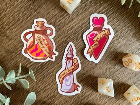 Potion Sticker Pack Vol. 1 Dnd Stickers Journal Stickers - Etsy