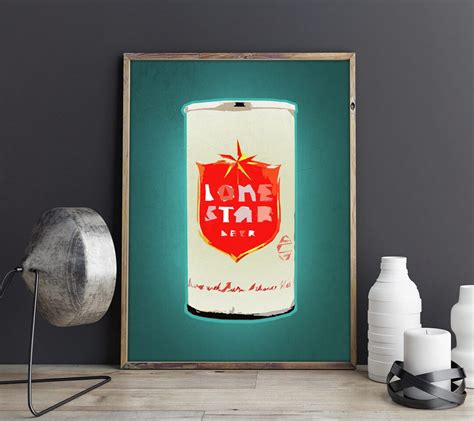 Beer Lone Star Beer Beer Gift Man Cave Beer Poster Beer - Etsy