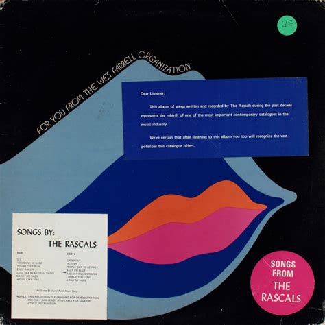 The Rascals - Songs By: The Rascals (Vinyl) | Discogs