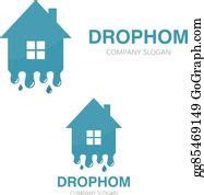 900+ Vector Water And Drop House Logo Clip Art | Royalty Free - GoGraph
