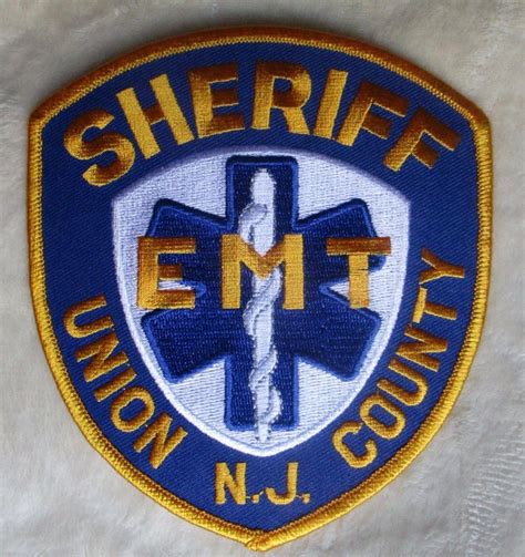 Union County Sheriff EMT Patch - Fire Rescue - 4 1/2" x 4 7/8 ...