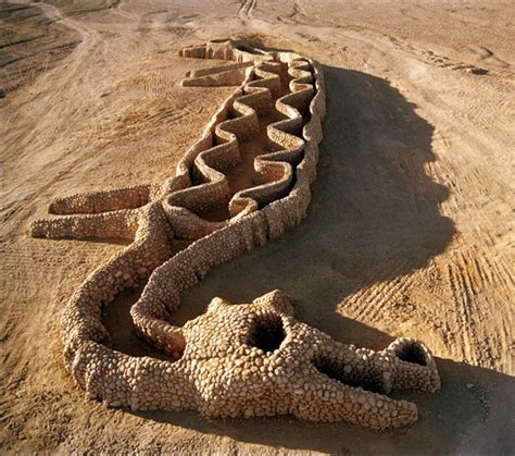 Ancient Language by Andrew Rogers. Stone wall construction in the Atacama Desert, Chile.