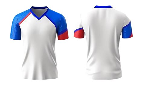 white and blue sports jersey mockup, front and back view, 22890968 PNG