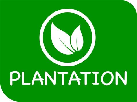 Plantation vector logo or icon, Green background plantation logo ...