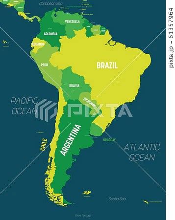 Map Of South America With Country Names - Map Of Asia