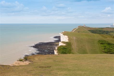 Lighthouse On The Cliff Free Stock Photo - Public Domain Pictures