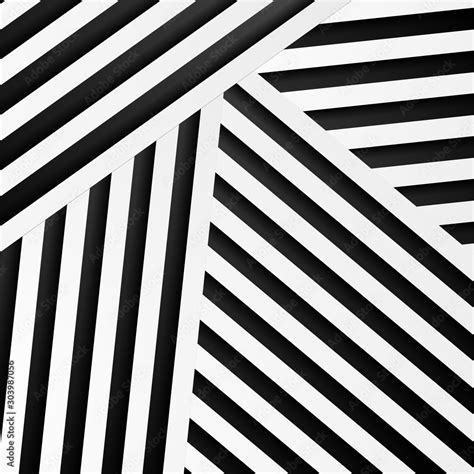 Abstract minimal background with black and white stripes. Vector ...