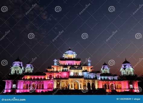 Jaipur`s Albert Hall Museum at Night Stock Image - Image of colour, complex: 144394849