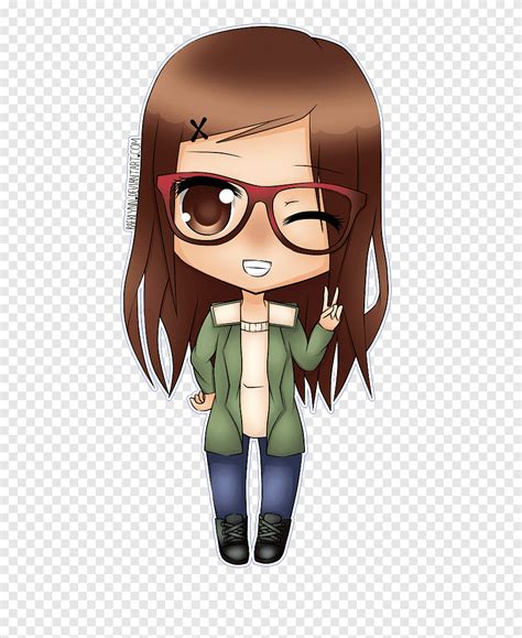 Chibi dibujo gafas anime, chibi, vaso, cara png | PNGEgg