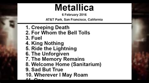 Metallica s&m2 setlist 434028-Metallica s&m2 setlist dvd