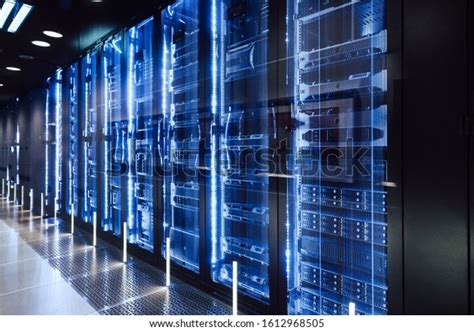 Data Center Server Room Server Racks Stock Photo (Edit Now) 1612968505