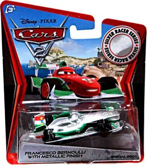 Disney Pixar Cars Cars 2 Silver Racer Series Francesco Bernoulli with Metallic Finish Exclusive ...