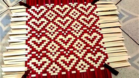 D.I.Y. TUTORIAL ANYAMAN TIKAR DAN CORAK LOVE / WEAVING MATS AND PATTERNS / KRAFTANGAN KREATIF # ...