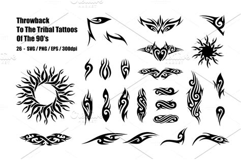 Tribal Tattoos Of The 90's | Custom-Designed Illustrations ~ Creative ...