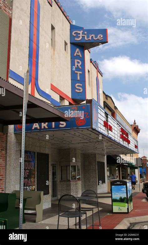 Denton, TX: Historic Theater located in downtown Denton, TX Stock Photo ...