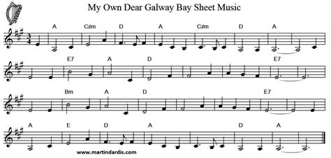 My Own Dear Galway Bay Lyrics And Chords | Lyrics and chords, Irish songs, Songs to sing