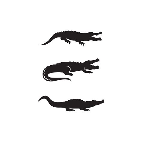 Cute Crocodile Silhouette