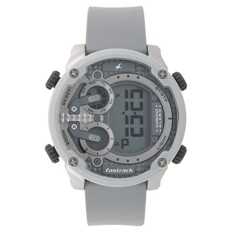 Buy Online Fastrack Trendies Digital Grey Dial Silicone Strap Watch for ...