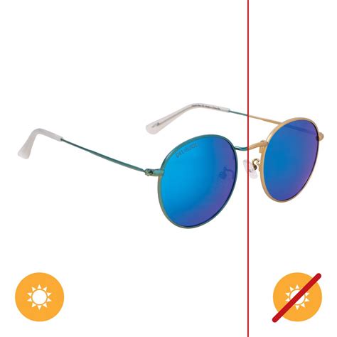 Del Sol Solize Color-Changing Unisex Sunglasses - Vitamin Sea - Changes Color from Gold to Blue ...