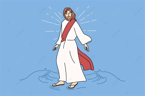 Jesus Christ Walking Water, God, Walking, Believer PNG and Vector with Transparent Background ...