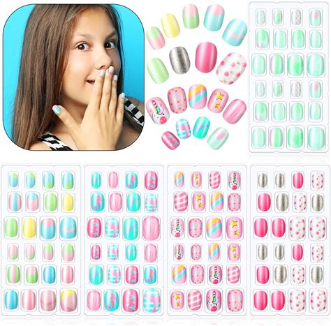 Amazon.com: Hkanlre Square Long Press on Nails French Fake Nails Nude Full Cover Xl False Nails ...