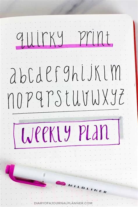 Bullet Journal Fonts (14 Fonts For Bullet Journal You Need To Try!)