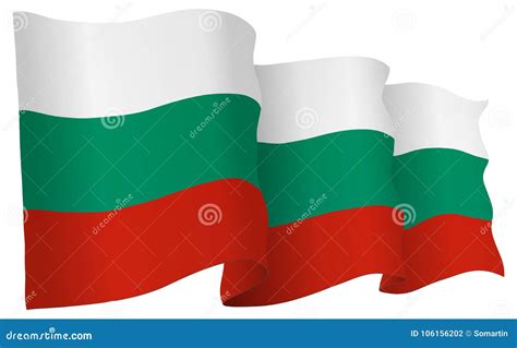 Bulgaria Flag Waving Vector Illustration Stock Vector - Illustration of ...