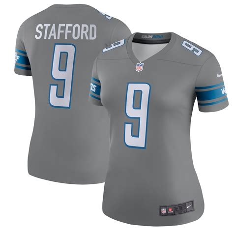 Women's Nike Matthew Stafford Steel Detroit Lions Color Rush Legend Jersey