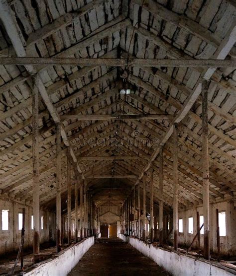 Interior of Abandoned Barn with Beautiful Wooden Stock Image - Image of ...