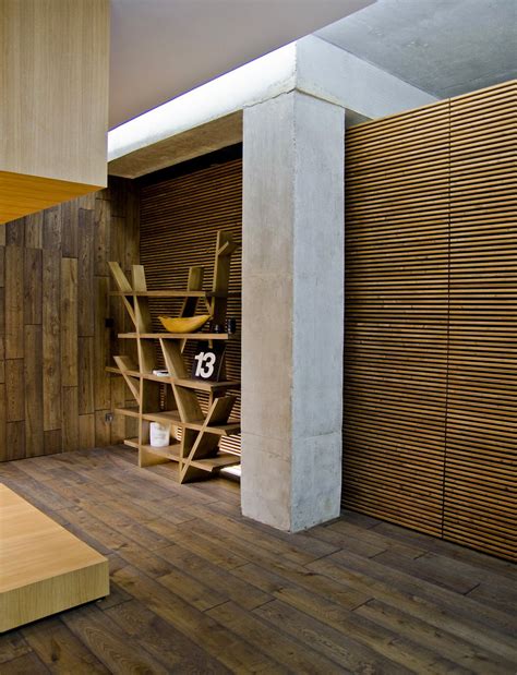 contemporary wood cladding flooring | Interior Design Ideas