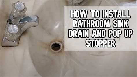 How to install bathroom sink drain and pop up stopper DIY video | #diy ...