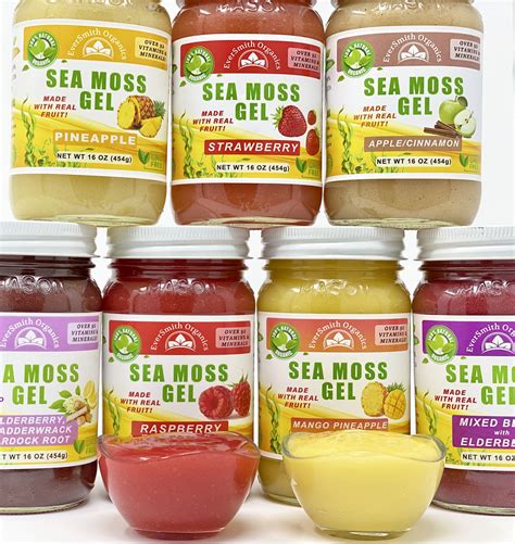 Organic Sea Moss Gel (16 OZ) Raspberry Sea Moss Gel - Wildcrafted Sea ...