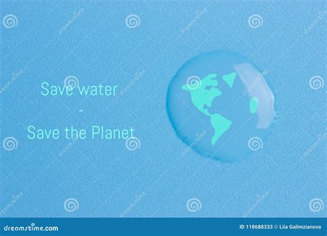 Earth in Water Drop Reflection Stock Illustration - Illustration of ...