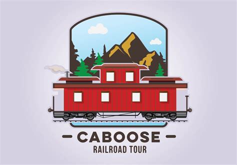 Caboose Railroad Illustration 152333 Vector Art at Vecteezy