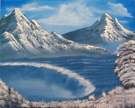 Snowy Peaks Painting by Rodger Saunders | Fine Art America